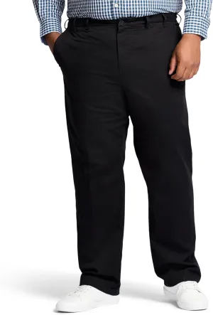 IZOD Men's Big and Tall Performance Stretch Flat Front Pant