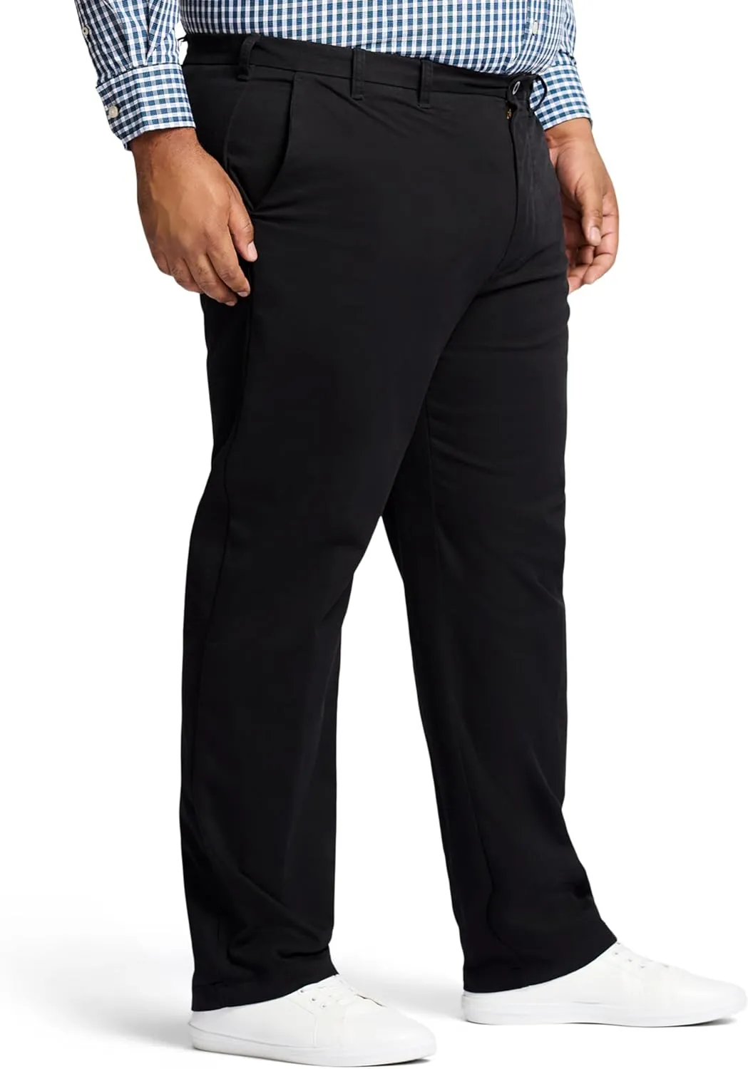 IZOD Men's Big and Tall Performance Stretch Flat Front Pant