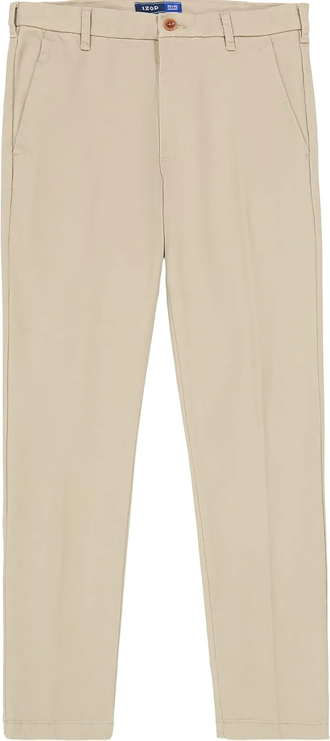 IZOD Men's Big and Tall Performance Stretch Flat Front Pant