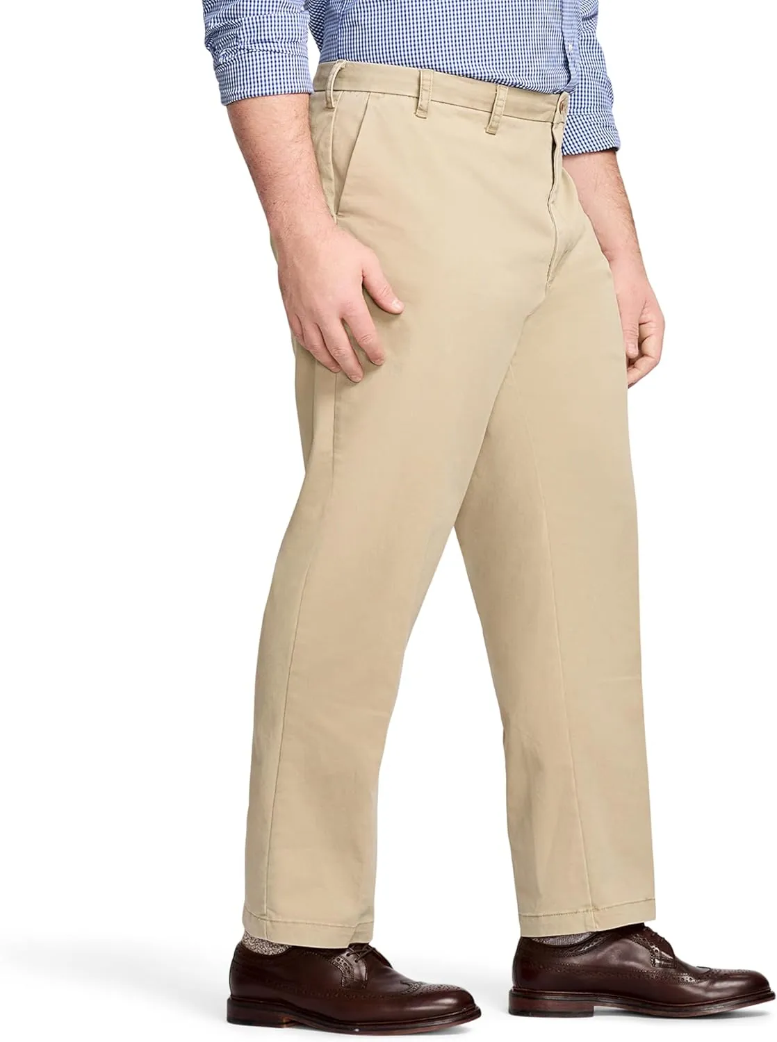 IZOD Men's Big and Tall Performance Stretch Flat Front Pant