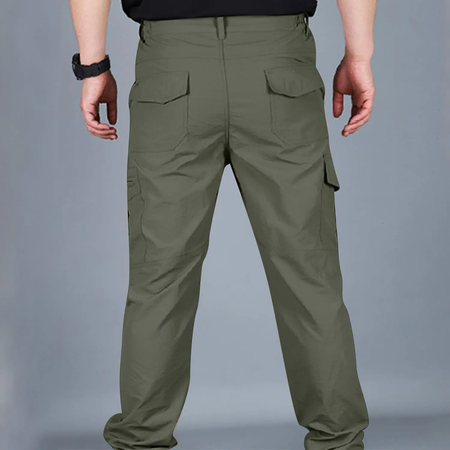 jsaierl Mens Hiking Pants Slim Fit Waterproof Quick Dry Fishing Pants Outdoor Lightweight Travel Climbing Stretch Cargo Pants