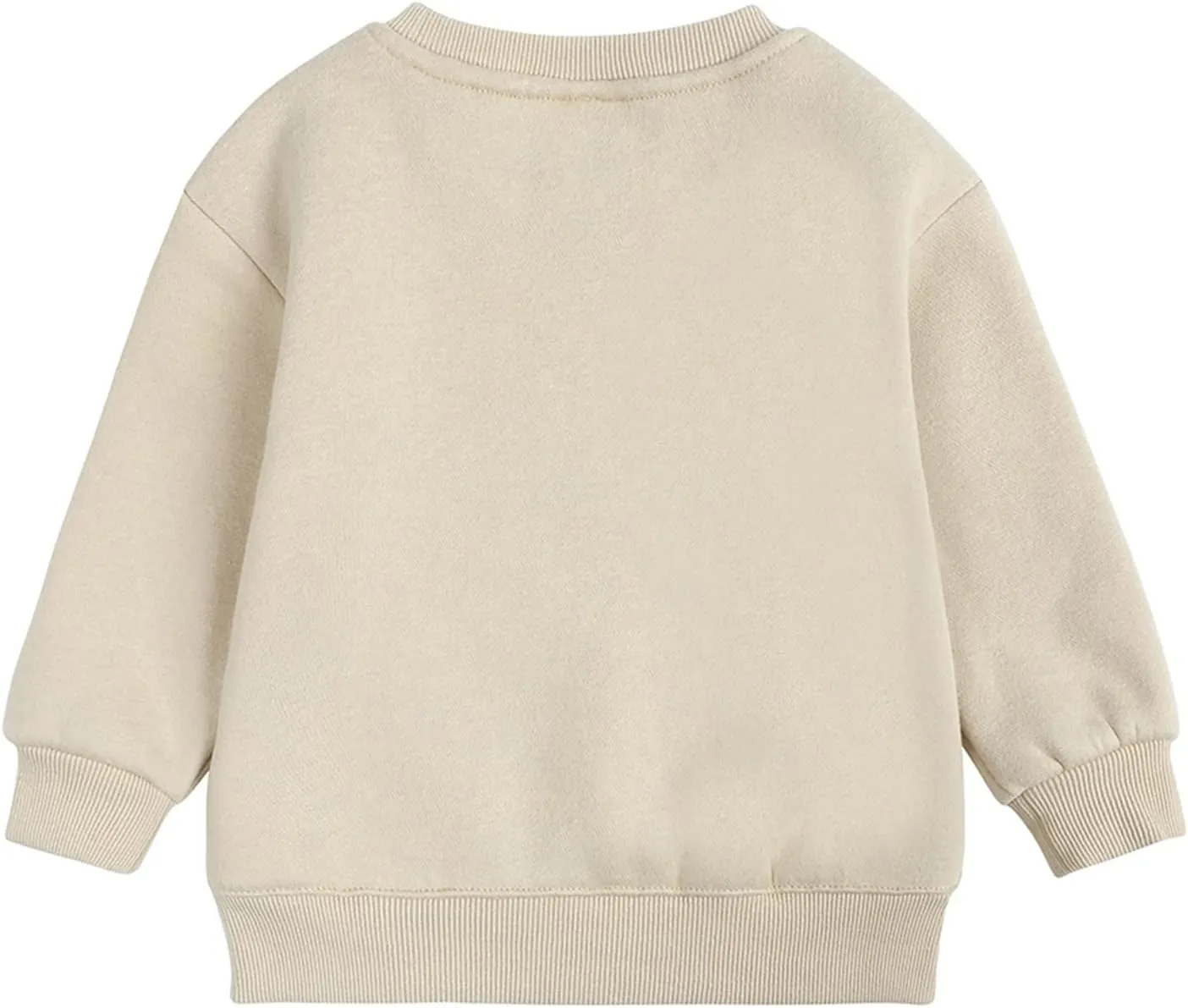 Kids & Toddler Sweatshirt Boys Girls Solid Color Sweatshirt Long Sleeve Crewneck Pullover Fleece Lined Tops