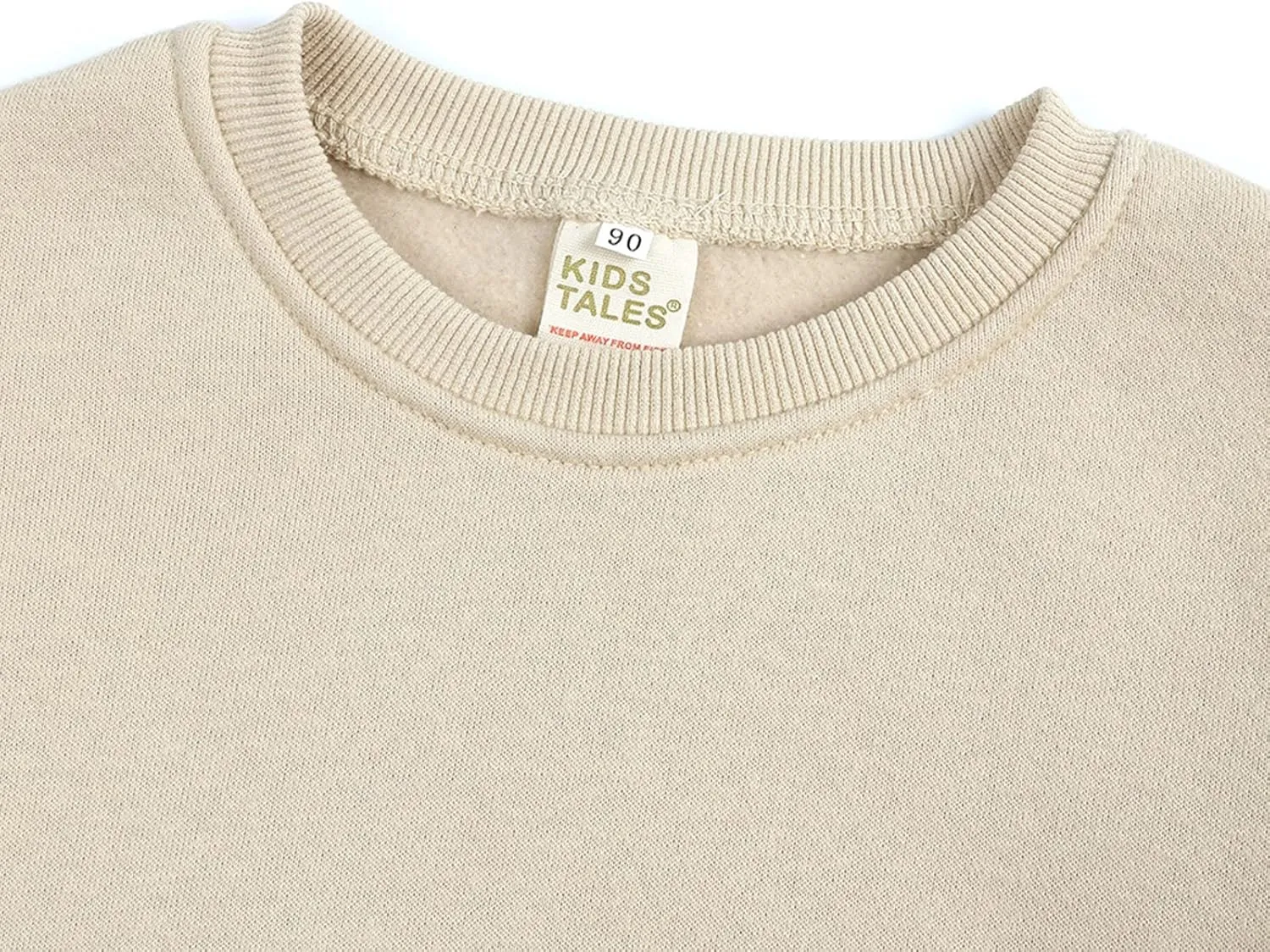Kids & Toddler Sweatshirt Boys Girls Solid Color Sweatshirt Long Sleeve Crewneck Pullover Fleece Lined Tops