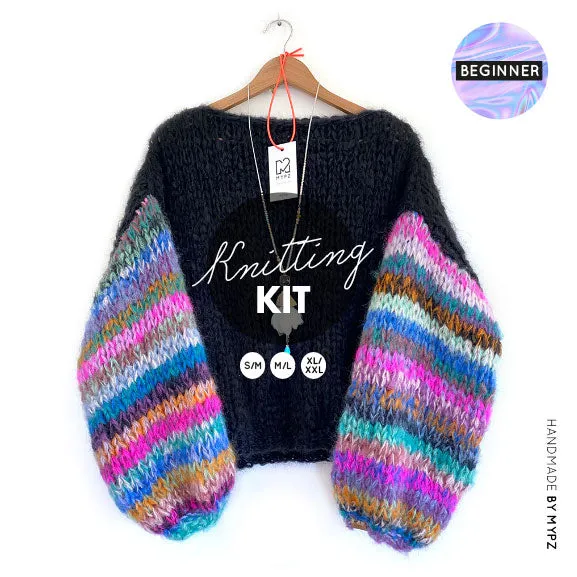 Knitting Kit – MYPZ Basic Chunky Pullover Gaudy No 15 – Beginner (ENG-NL-DE)