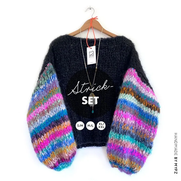 Knitting Kit – MYPZ Basic Chunky Pullover Gaudy No 15 – Beginner (ENG-NL-DE)