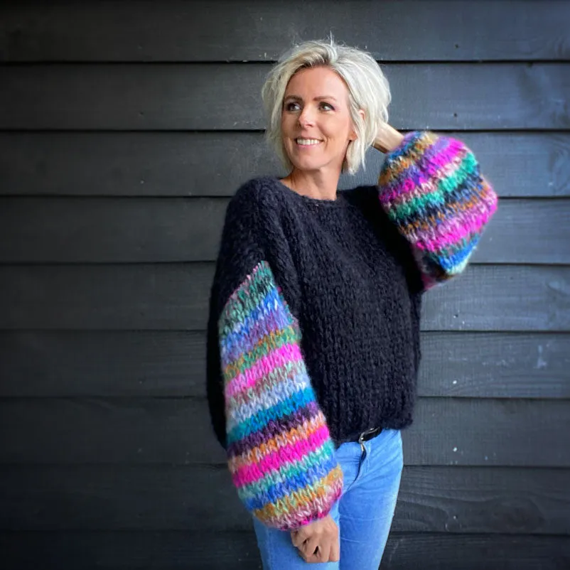 Knitting Kit – MYPZ Basic Chunky Pullover Gaudy No 15 – Beginner (ENG-NL-DE)