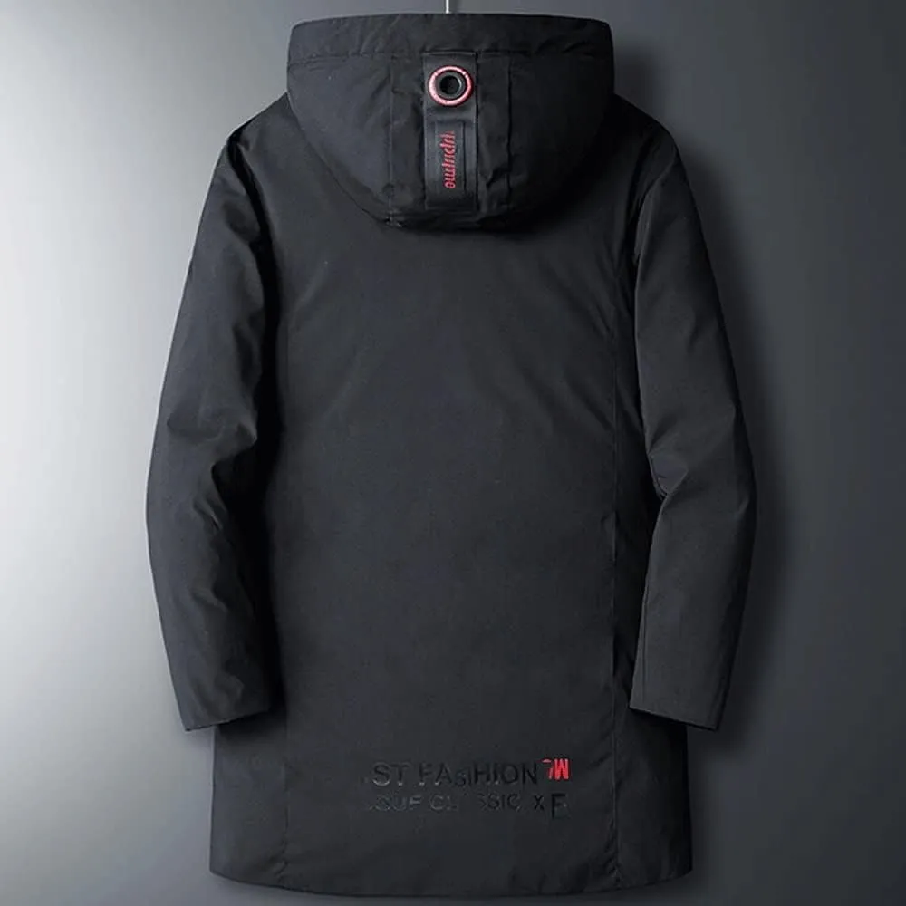 Large Size Down Cotton Clothes Loose Sports Casual Hooded Coat Men's Cotton-Padded Clothes to Keep Warm(E,XL Code)