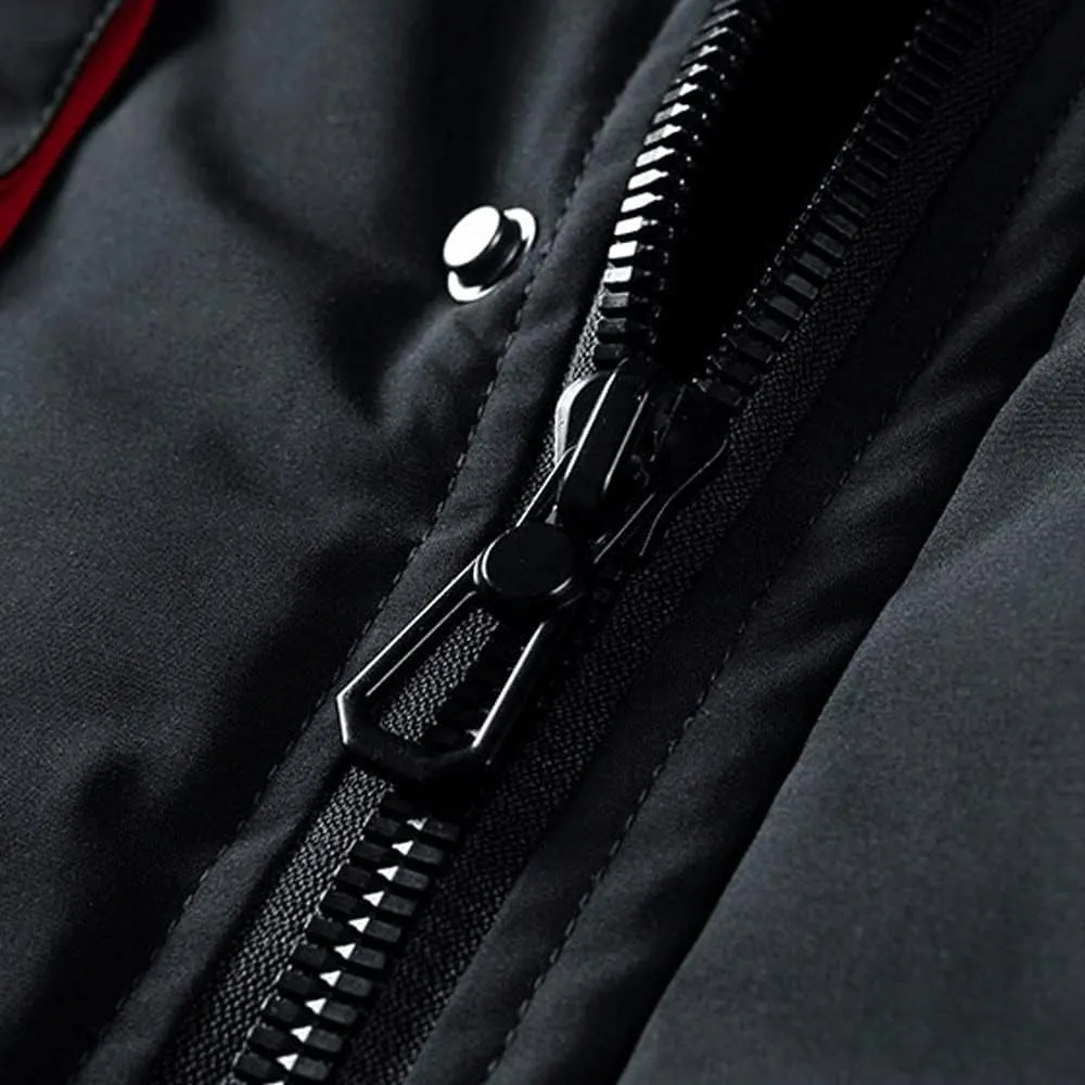 Large Size Down Cotton Clothes Loose Sports Casual Hooded Coat Men's Cotton-Padded Clothes to Keep Warm(E,XL Code)
