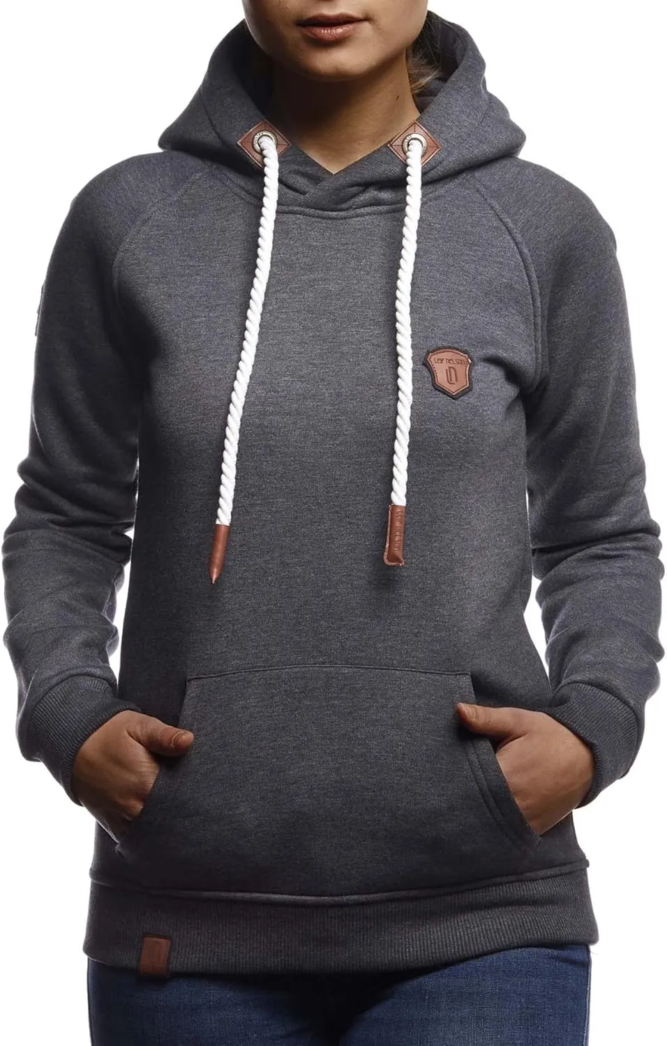 Leif Nelson women's Hoodie Pullover Hooded oversize Sweatshirt Sweater Longsleeve Long Sleeve Casual LN1925