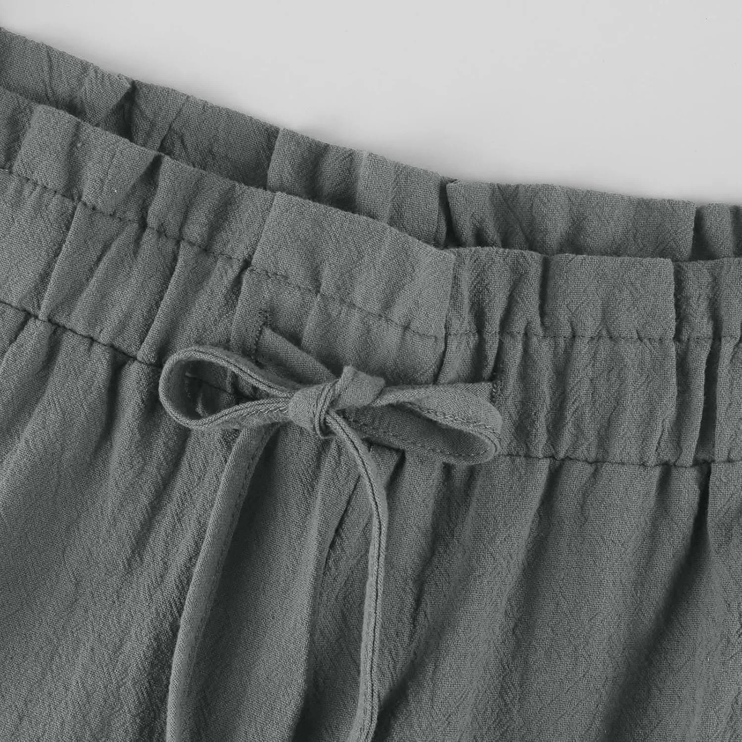Linen Pants Women,Vacation Outfits Plus Size Beach Shorts Dressy Casual Trouser Gauze Spring Pants for Women