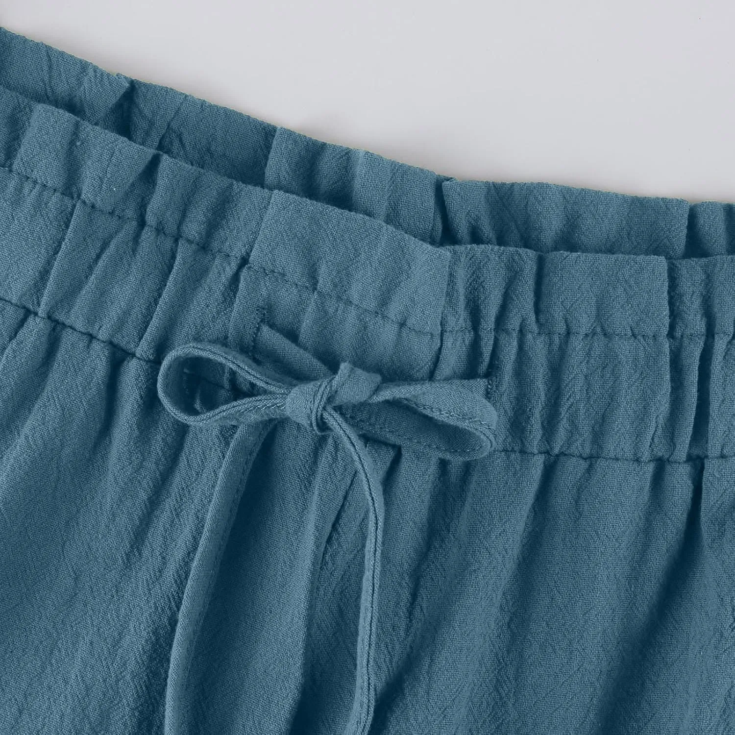Linen Pants Women,Vacation Outfits Plus Size Beach Shorts Dressy Casual Trouser Gauze Spring Pants for Women