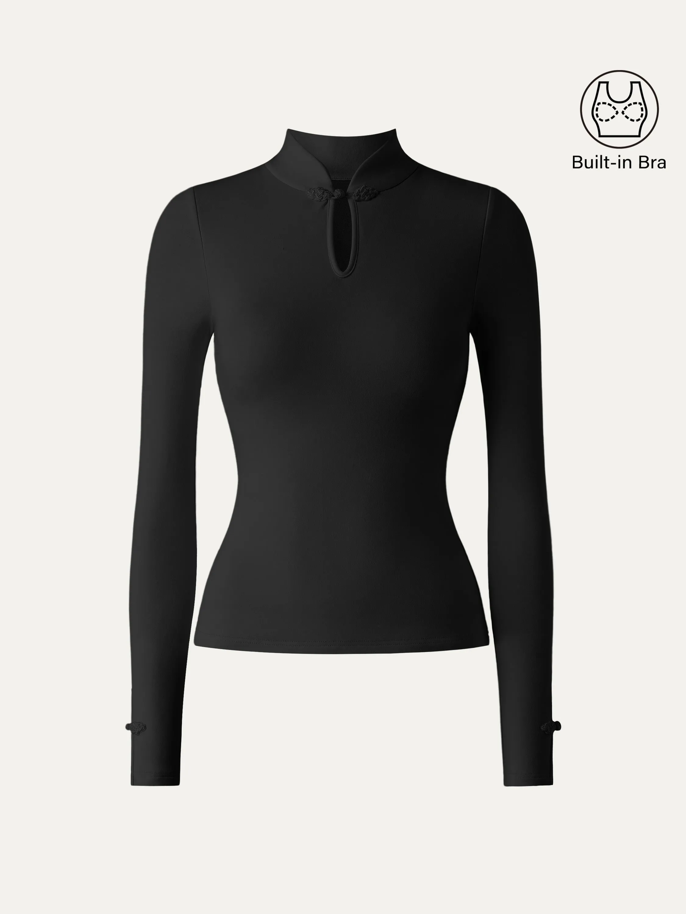 Mandarin Collar Frog Button Brami Top Limited Edition