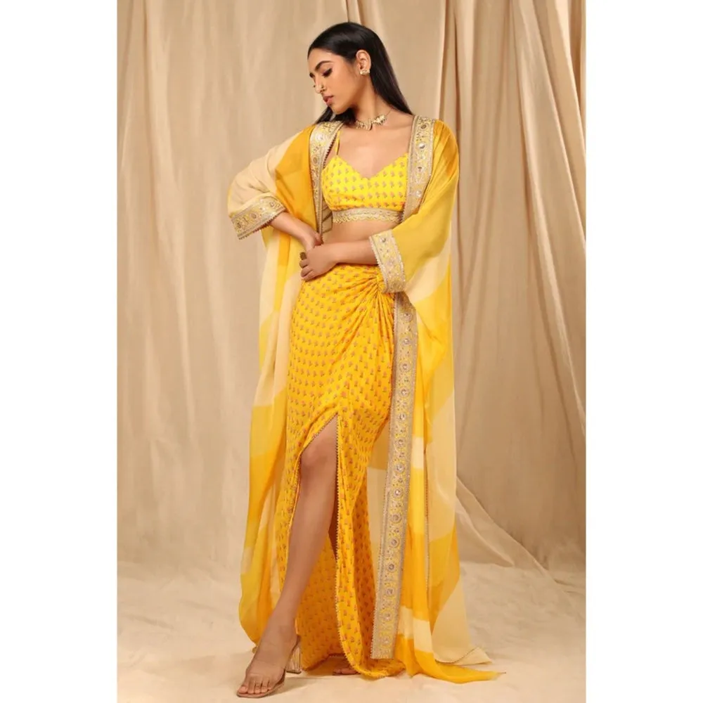 Masaba Yellow Sorbet Cape (Set of 3)