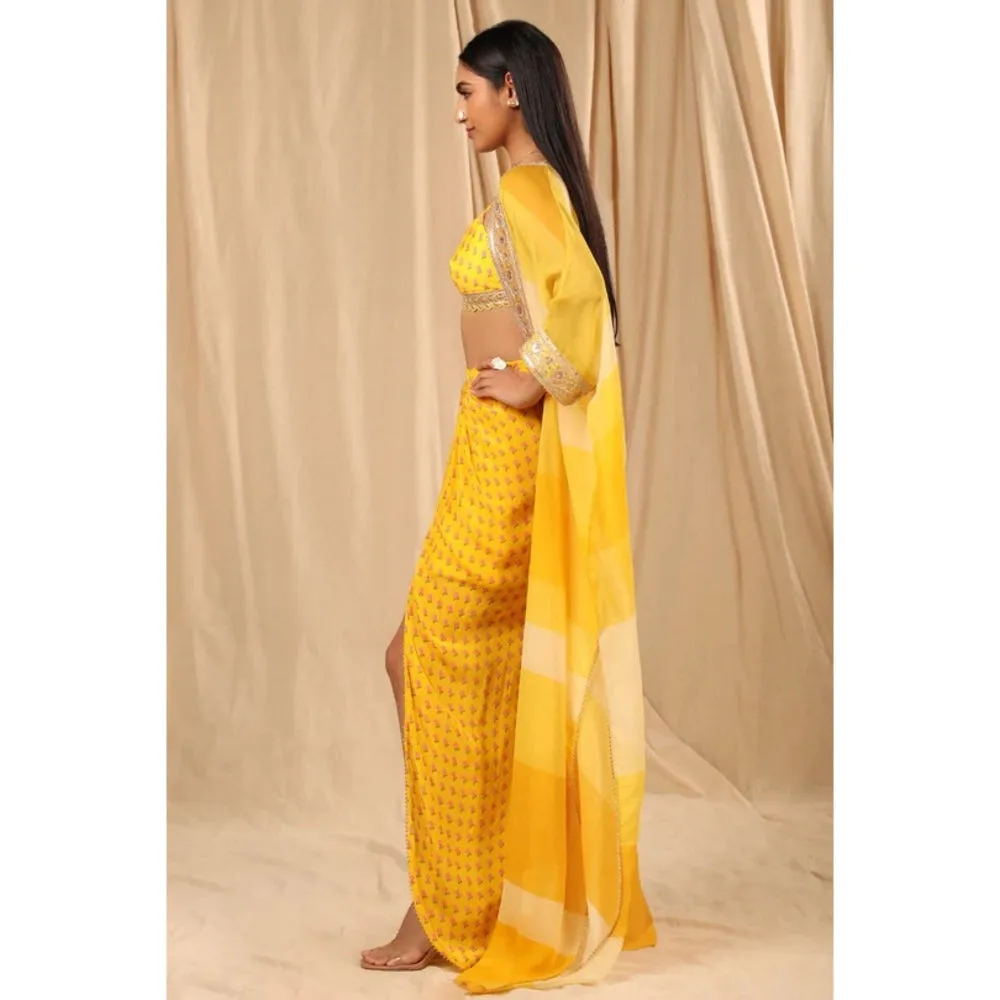 Masaba Yellow Sorbet Cape (Set of 3)