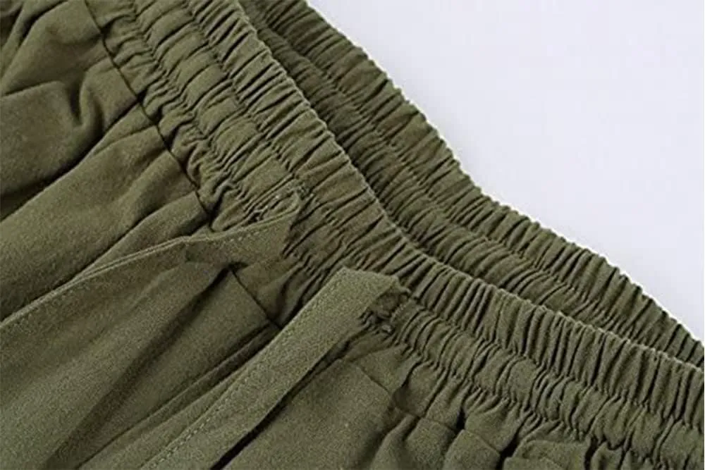 Men's Ankle Banded Pants Medieval Viking Navigator Pirate Costume Trousers Renaissance Gothic Pants