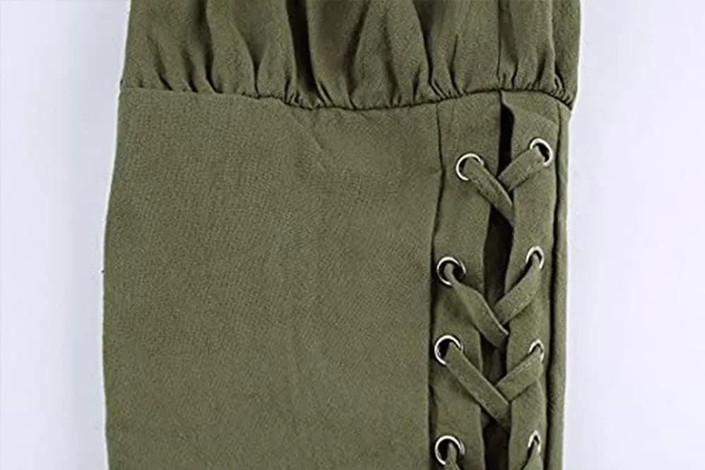Men's Ankle Banded Pants Medieval Viking Navigator Pirate Costume Trousers Renaissance Gothic Pants