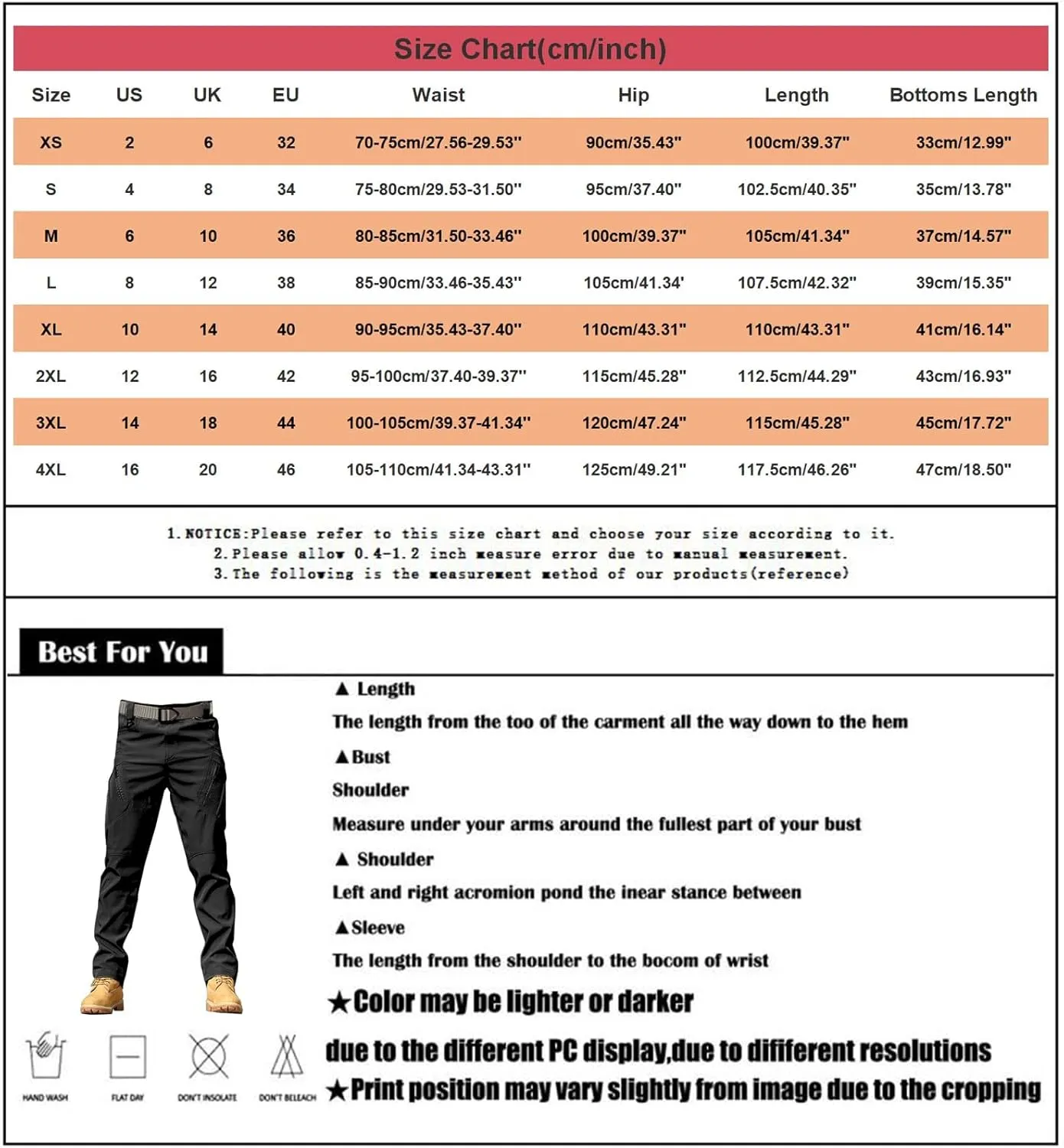 Mens Cotton Athletic Pants Multi Pocket Cargo Pants Men's Casual Pants Outdoor Wear Plus Size Running Jogging Pants