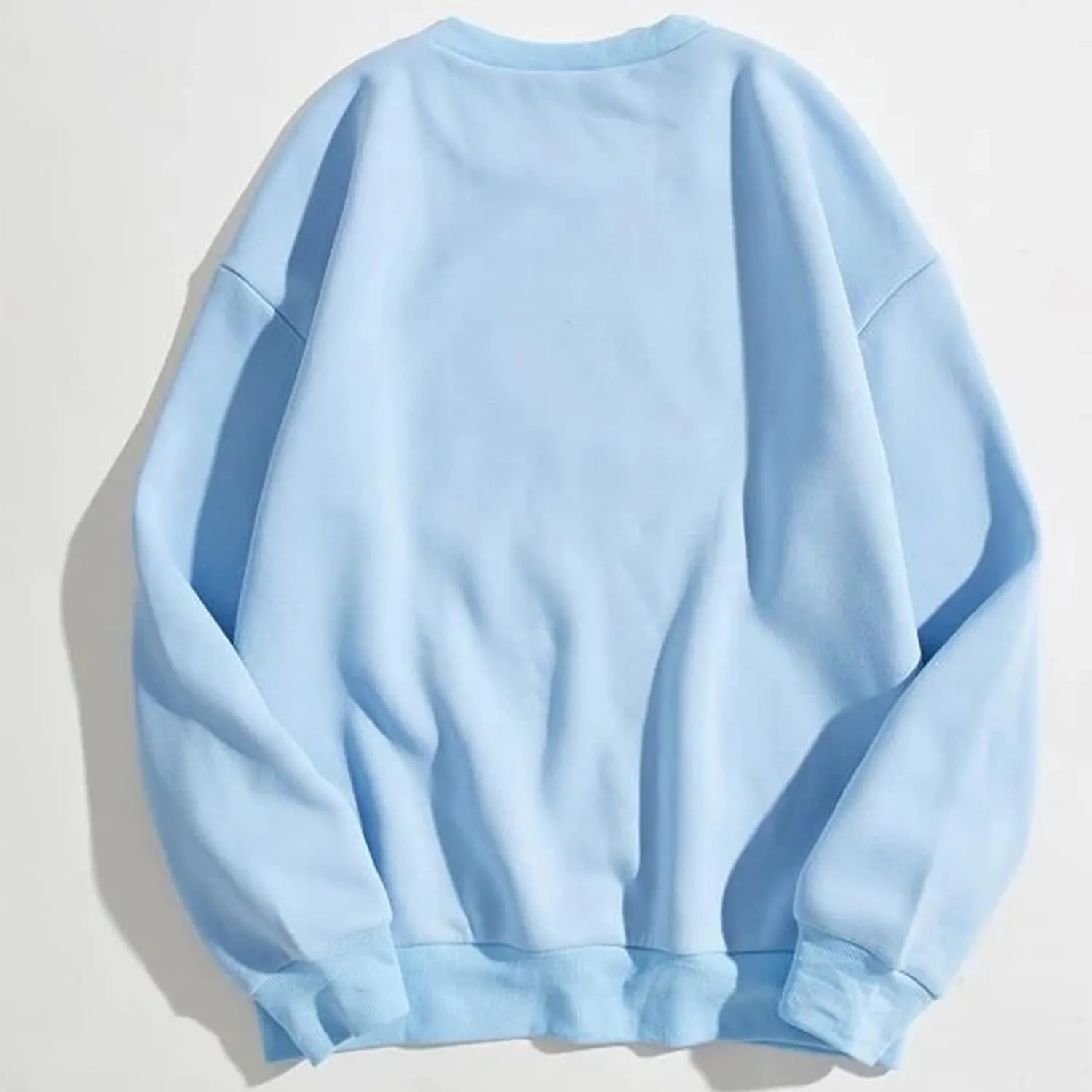 MISSACTIVER Women's Funny Graphic Oversized Sweatshirts Solid Casual Crewneck Long Sleeve Drop Shoulder Fleece Pullover Top