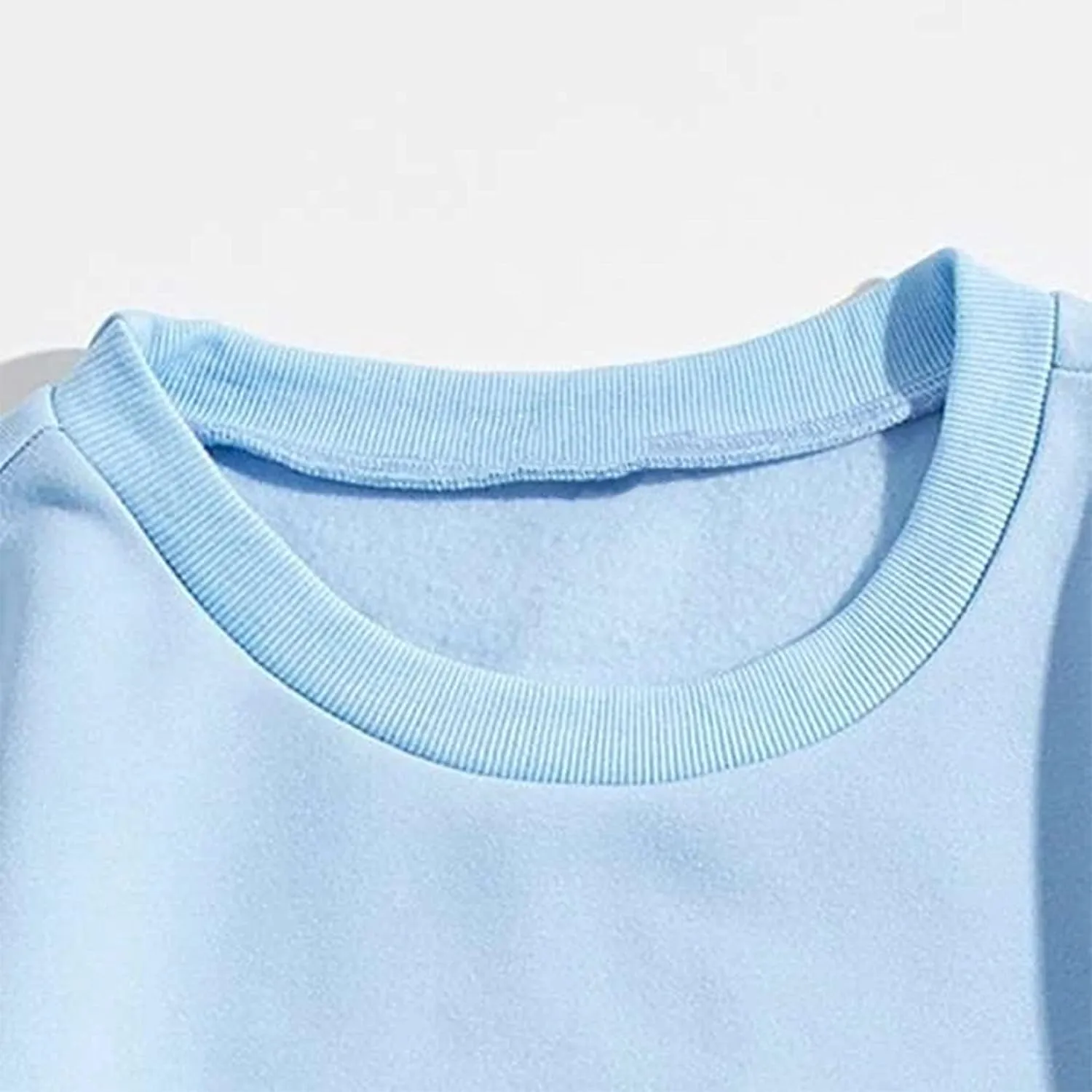 MISSACTIVER Women's Funny Graphic Oversized Sweatshirts Solid Casual Crewneck Long Sleeve Drop Shoulder Fleece Pullover Top