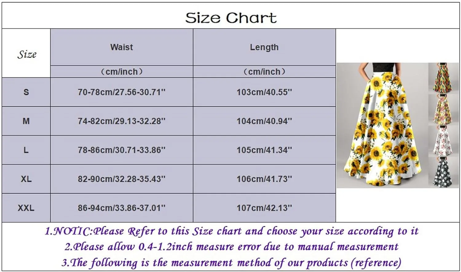 Miyaomn Women's Boho Floral Printed Maxi Skirt Summer Beach High Waisted Mopping Floor Length A Line Long Skirts with Pockets