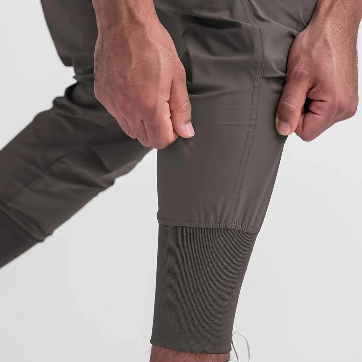 Muscularfit Men's Pants Slim Fit Drawstring Solid Multi Pockets Cargo Pants for Men Fashion Outdoor Casual Jogger Sweatpants