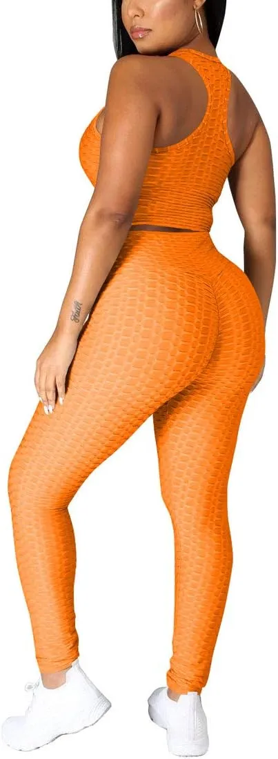Nimsruc Workout Sets For Women 2 Piece Outfits Sexy Summer Sweatsuits Jogging Suits Casual Bodycon Tracksuits