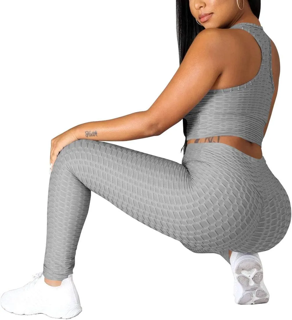 Nimsruc Workout Sets For Women 2 Piece Outfits Sexy Summer Sweatsuits Jogging Suits Casual Bodycon Tracksuits