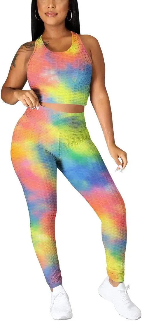 Nimsruc Workout Sets For Women 2 Piece Outfits Sexy Summer Sweatsuits Jogging Suits Casual Bodycon Tracksuits
