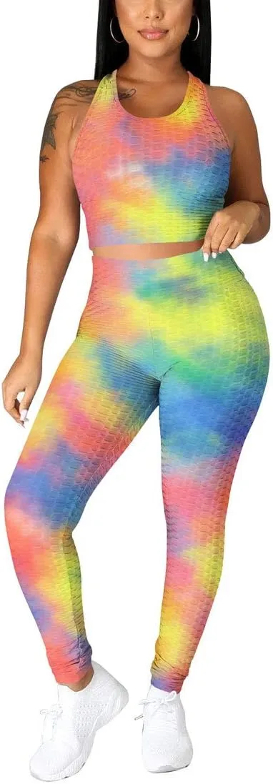 Nimsruc Workout Sets For Women 2 Piece Outfits Sexy Summer Sweatsuits Jogging Suits Casual Bodycon Tracksuits