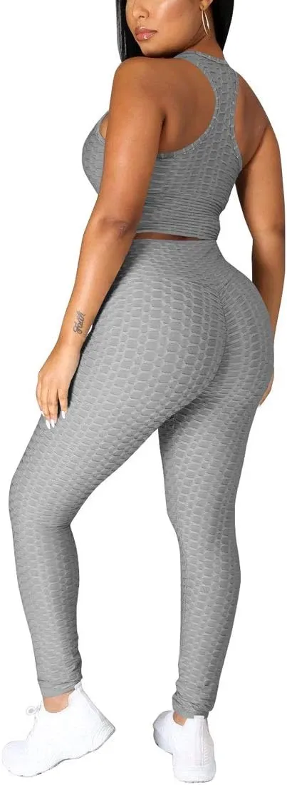 Nimsruc Workout Sets For Women 2 Piece Outfits Sexy Summer Sweatsuits Jogging Suits Casual Bodycon Tracksuits