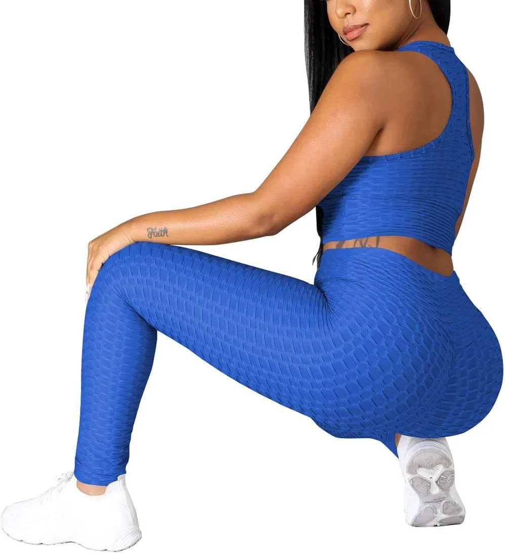 Nimsruc Workout Sets For Women 2 Piece Outfits Sexy Summer Sweatsuits Jogging Suits Casual Bodycon Tracksuits