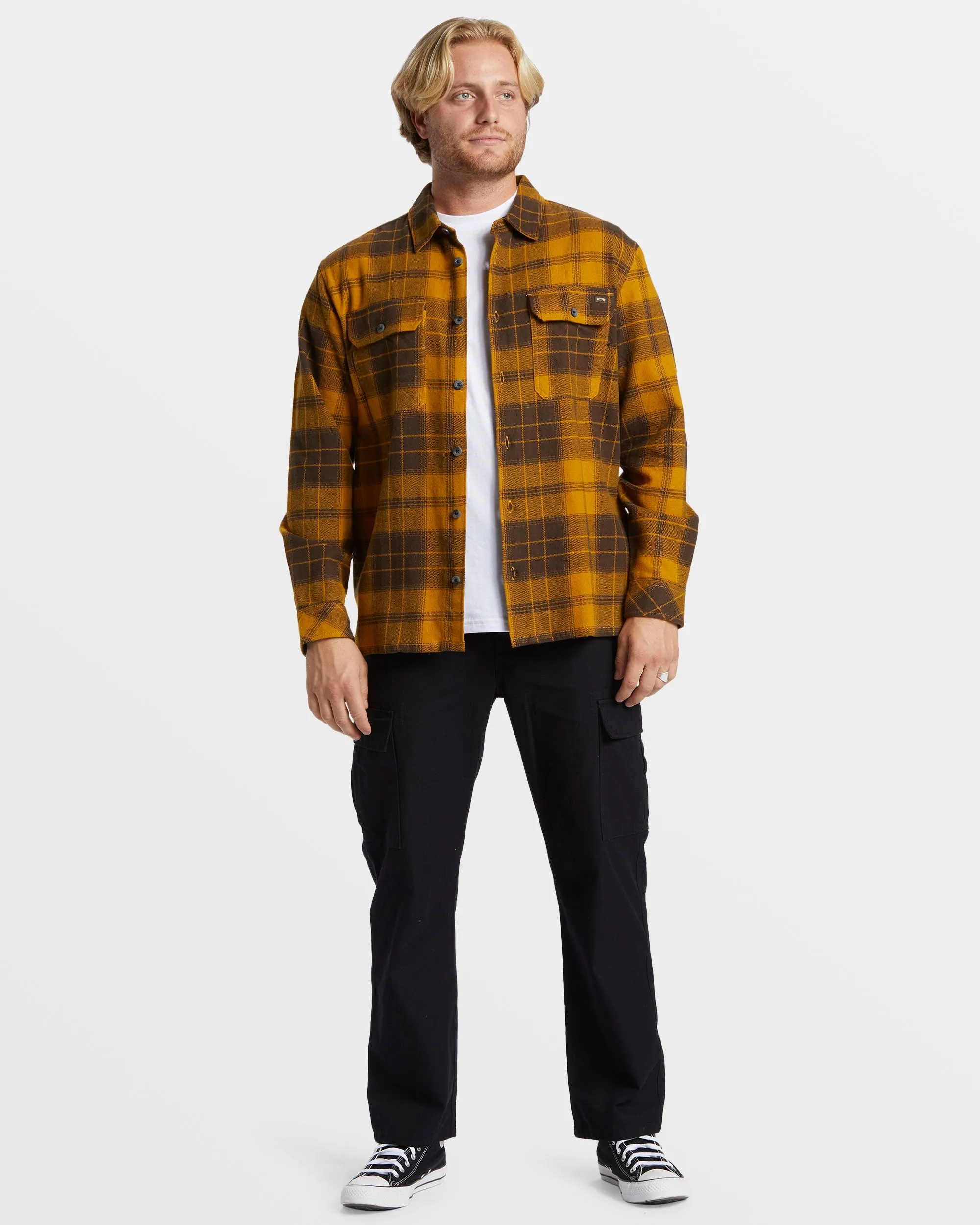 Offshore Long Sleeve Flannel Shirt - Dijon