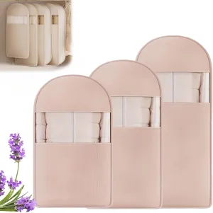 Otherwise Garment Bag, Space Saving Hanging Garment Bag With Self Compression Zipper, Otherwisie Space Saver Closet Organizers, Intelligenck Heavy Duty Garment Dust Cover Bags (Pink, M)
