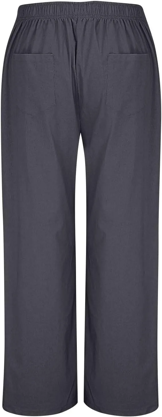 Pants for Women, Straight Leg Oversized High Waisted Pants Wide Casual Palazzo