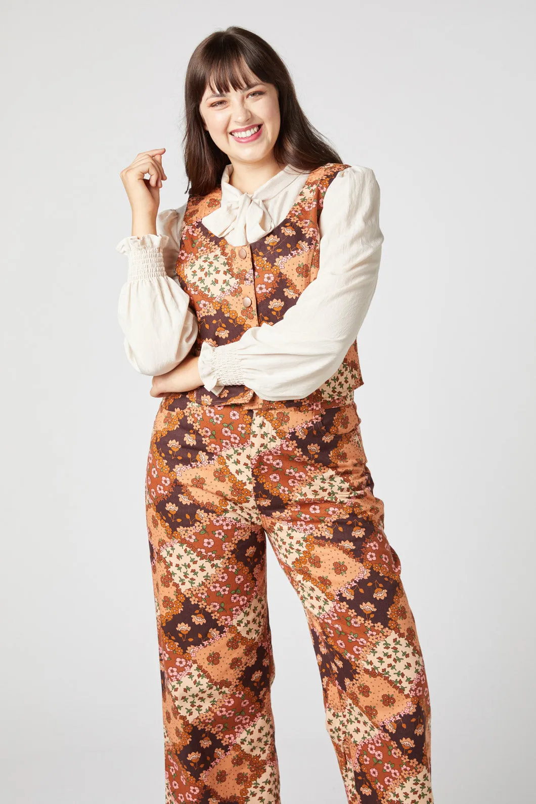 Patchwork Flower Vest
