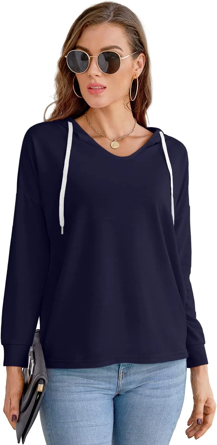 PCEAIIH Fashion Tops Hoodies for Women Pullover Casual Sweatshirts Long SLeeve Shirts Loose Fit