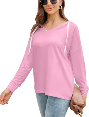 PCEAIIH Fashion Tops Hoodies for Women Pullover Casual Sweatshirts Long SLeeve Shirts Loose Fit
