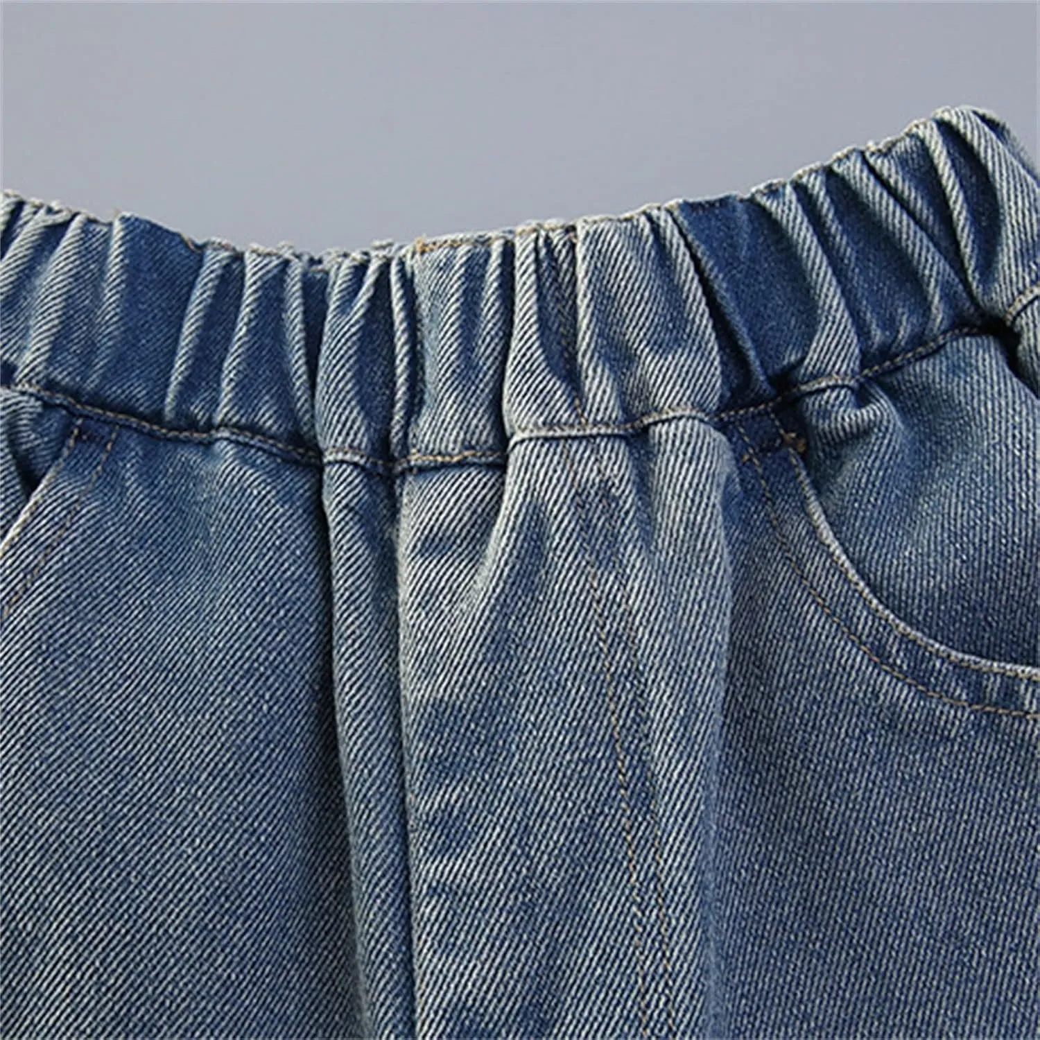 Preschool Girls Pants Kids Girls Ripped Distressed Washed Baggy Wide Leg Casual Jeans Size 5 16 5t Sweatpants Girls