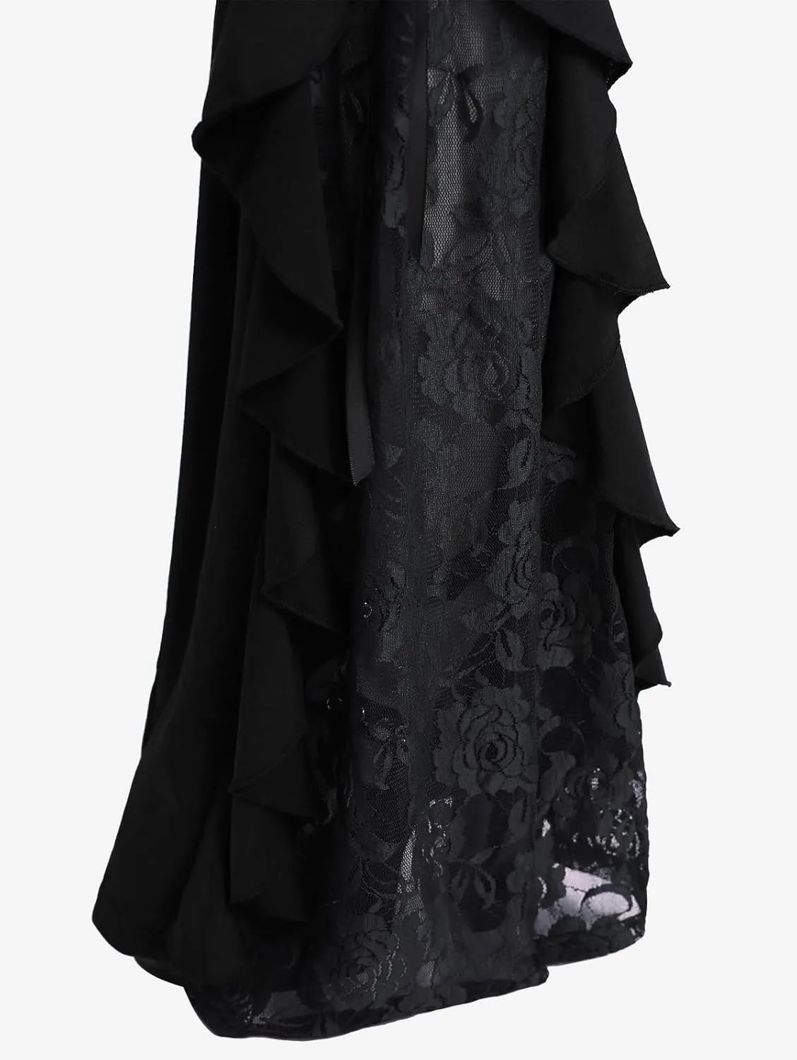 ROSE GAL Women Plus Size Gothic Bell Bottoms Flare Pants Lace-up Pull On Romantic Pants