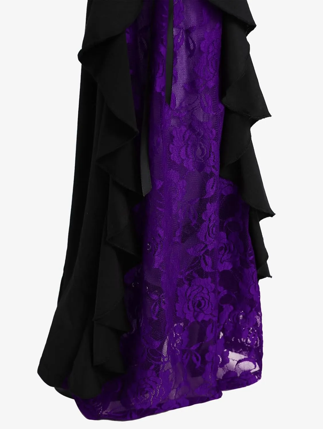 ROSE GAL Women Plus Size Gothic Bell Bottoms Flare Pants Lace-up Pull On Romantic Pants