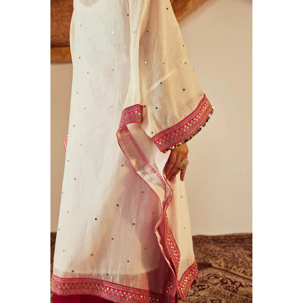 Roze Mumtaaz Ivory Kaftan (Set of 2)