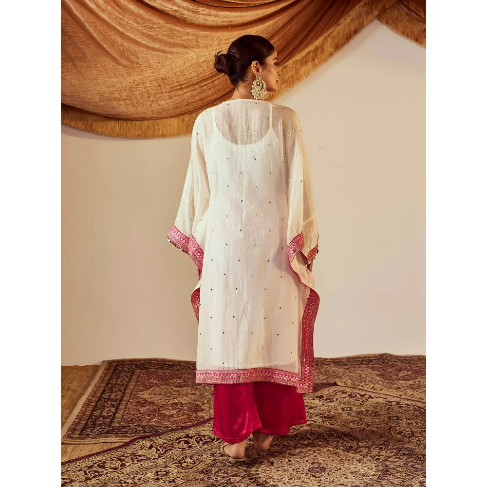 Roze Mumtaaz Ivory Kaftan (Set of 2)
