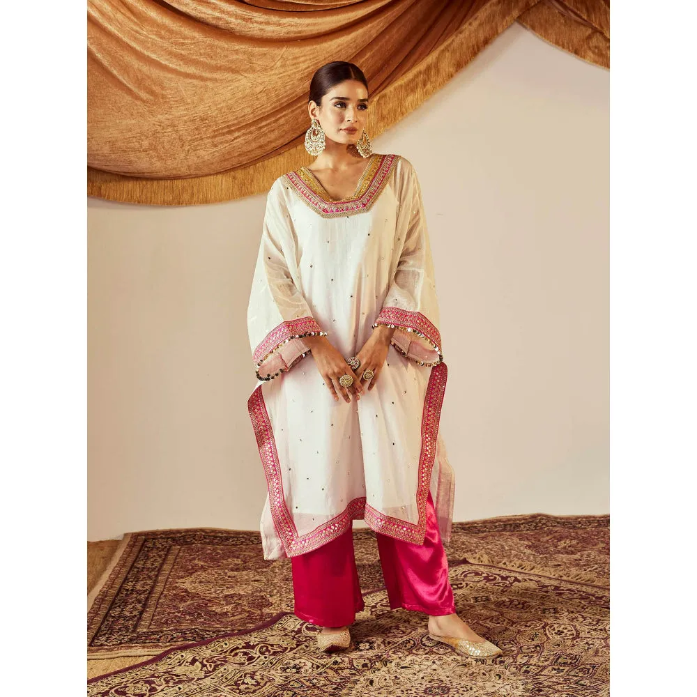 Roze Mumtaaz Ivory Kaftan (Set of 2)