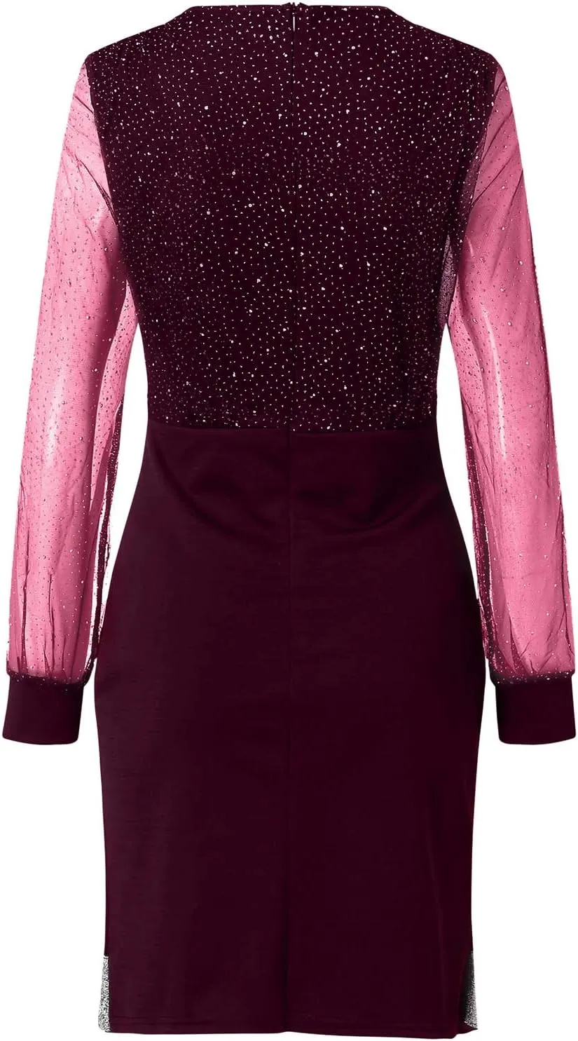 Rvidbe Prom Dresses for Women 2024 Sexy Tassel Dresses Sleeveless V Neck Sequin Dress Trendy Dresses Party Club Mini Dress