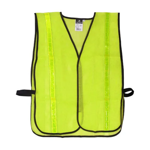 Safety Vest  Mesh Non Rated, with 1" Reflective Stripe in Green or Orange
