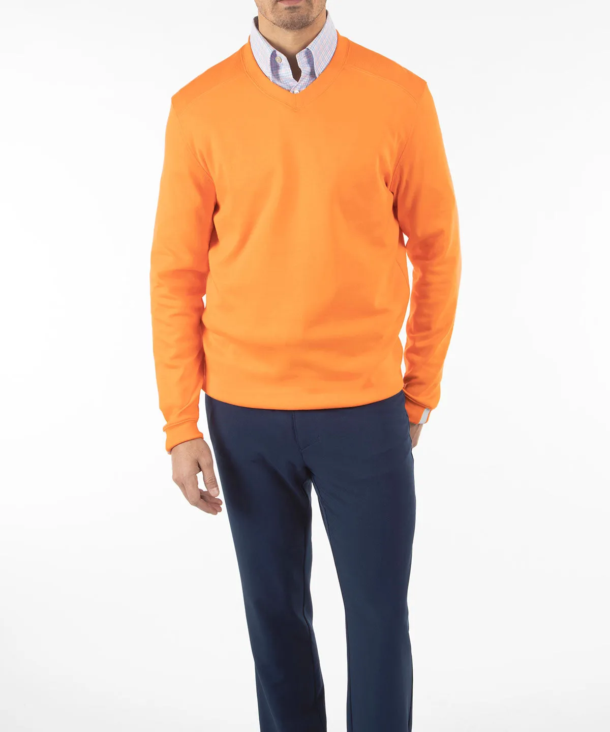 Signature Leaderboard Pima Cotton V-Neck Pullover