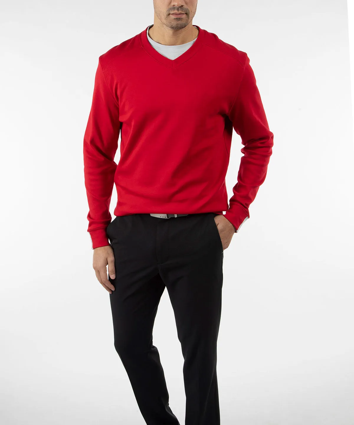 Signature Leaderboard Pima Cotton V-Neck Pullover