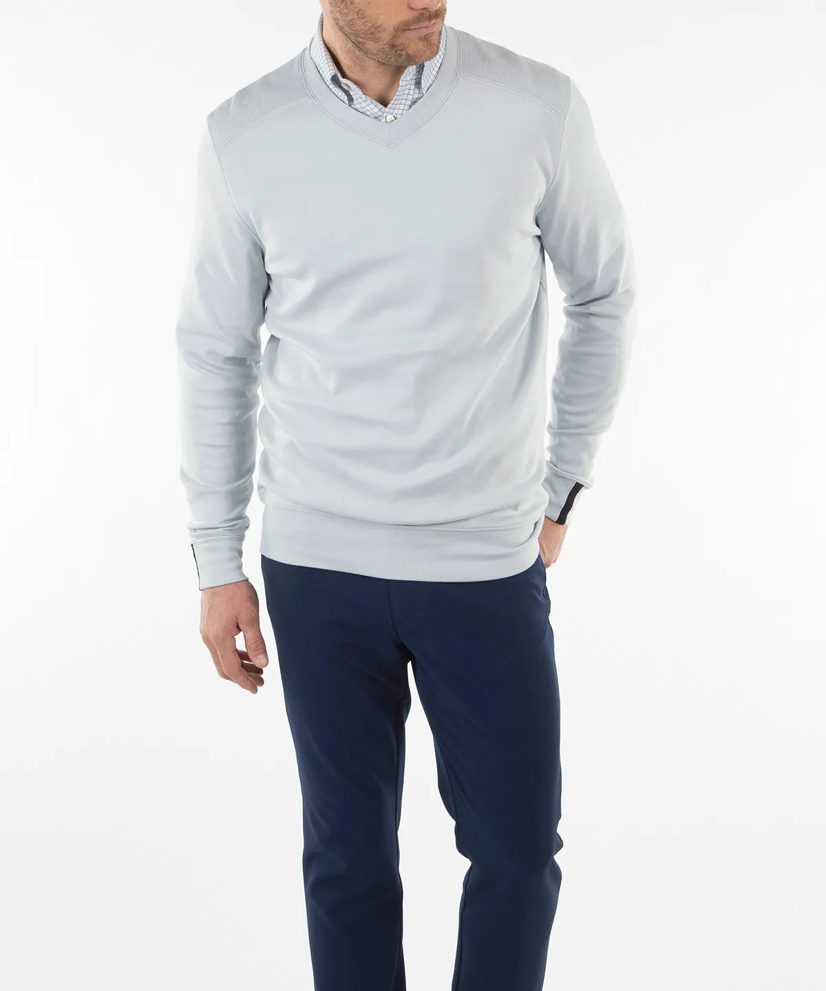 Signature Leaderboard Pima Cotton V-Neck Pullover