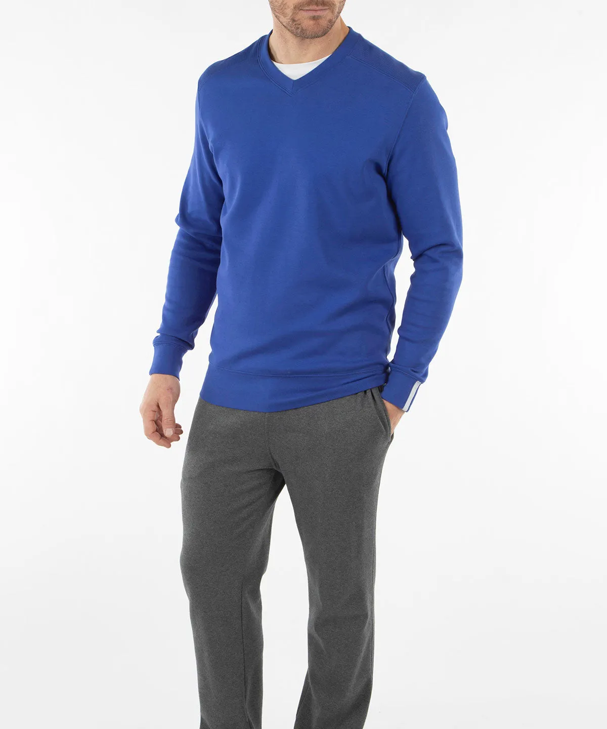 Signature Leaderboard Pima Cotton V-Neck Pullover