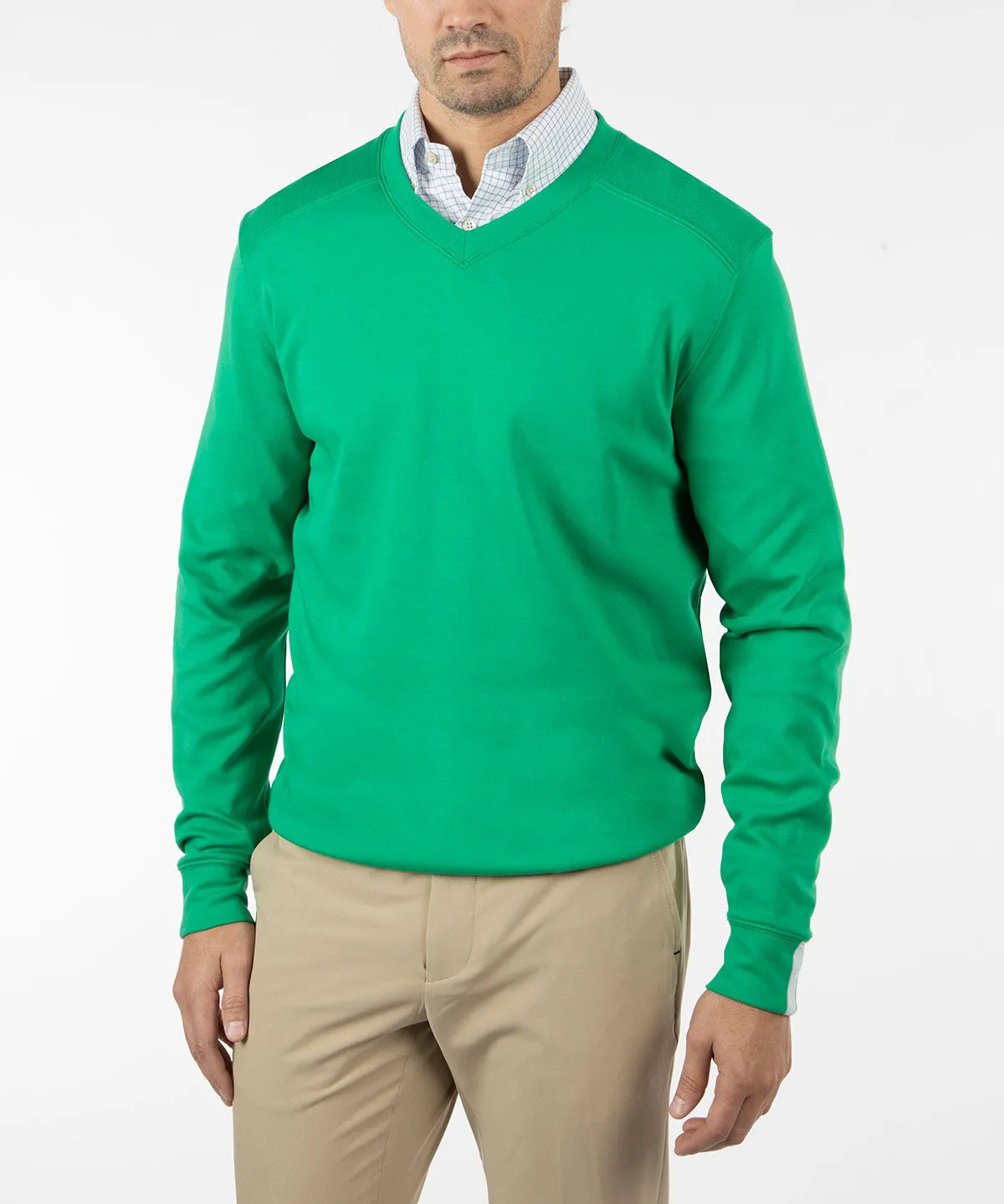 Signature Leaderboard Pima Cotton V-Neck Pullover